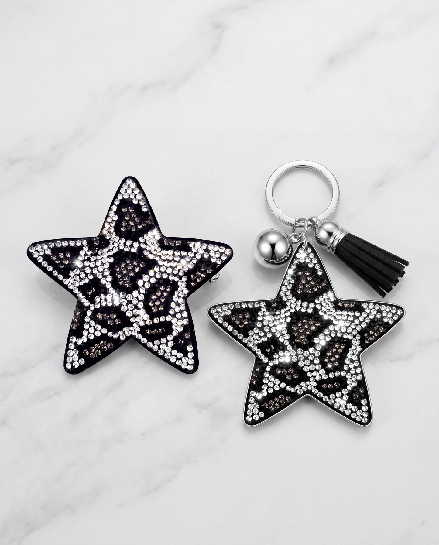 SUPERVALUECHOICE HCSESA00027 Sparkly Star Keychain & Brooch