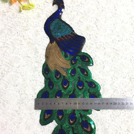 SUPERVALUECHOICE HCSEYC00036 Peacock Sequin Embroidery Patches
