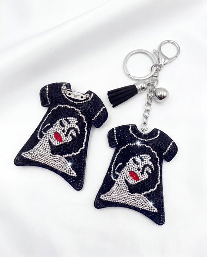 SUPERVALUECHOICE HCSESA00026 Rhinestone Cartoon Face Keychain & Brooch