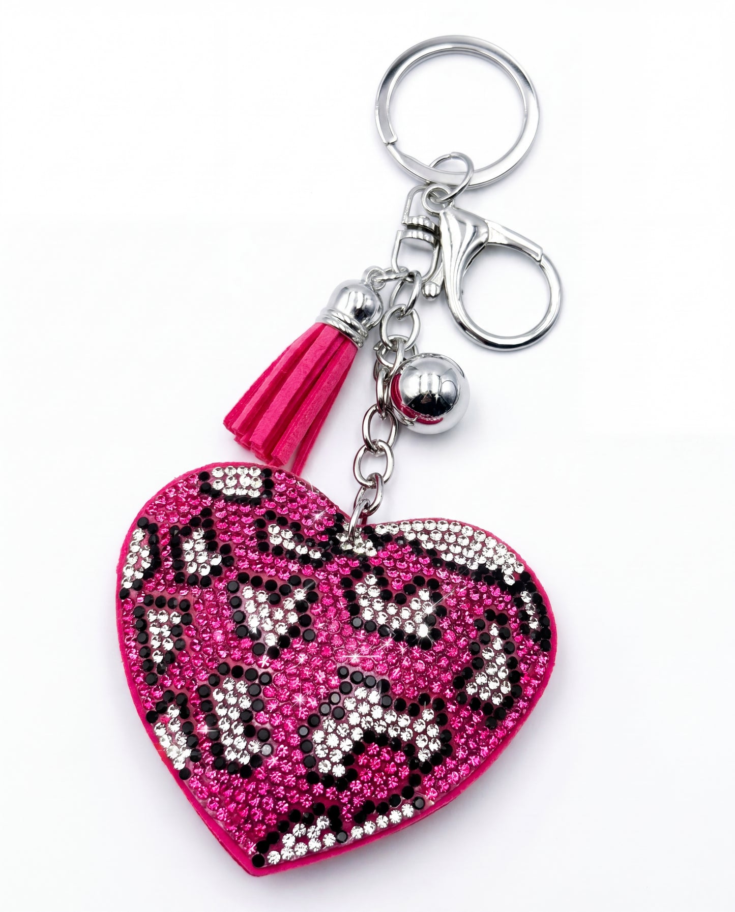 SUPERVALUECHOICE HCSESA00029 Crystal Heart Keychain and Brooch