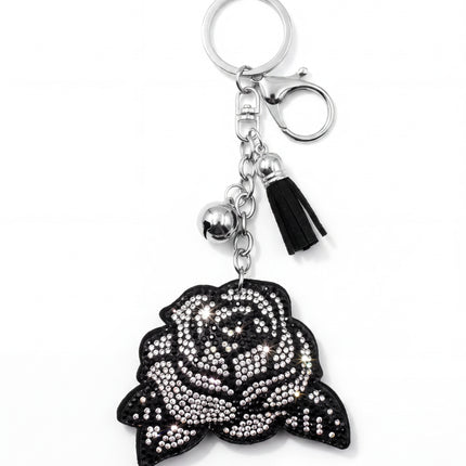 SUPERVALUECHOICE HCSESA00038 Sparkly Rhinestone Rose Keychain & Brooch