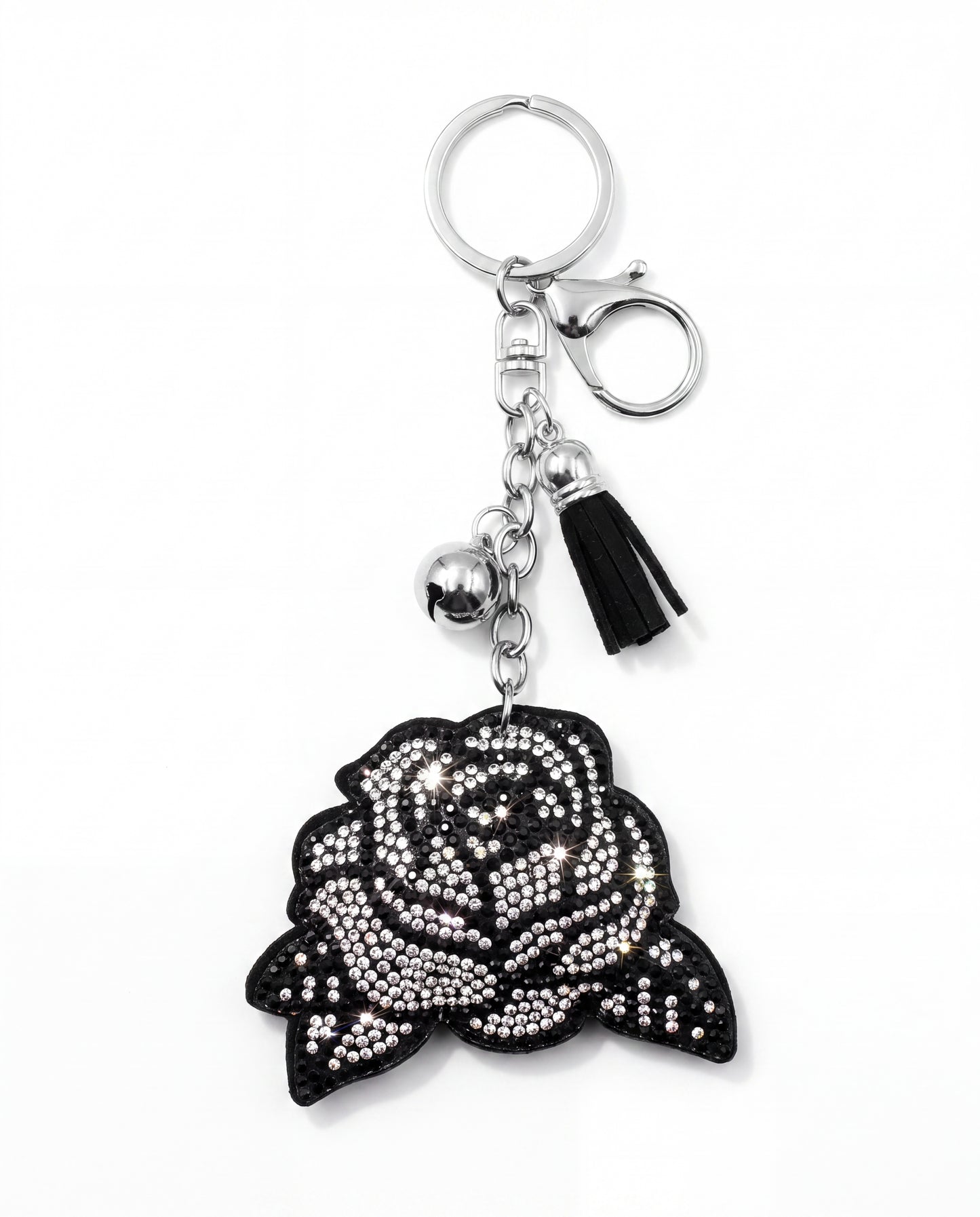 SUPERVALUECHOICE HCSESA00038 Sparkly Rhinestone Rose Keychain & Brooch