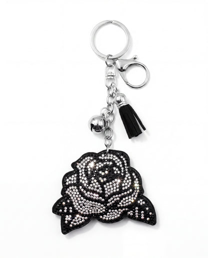 SUPERVALUECHOICE HCSESA00038 Sparkly Rhinestone Rose Keychain & Brooch