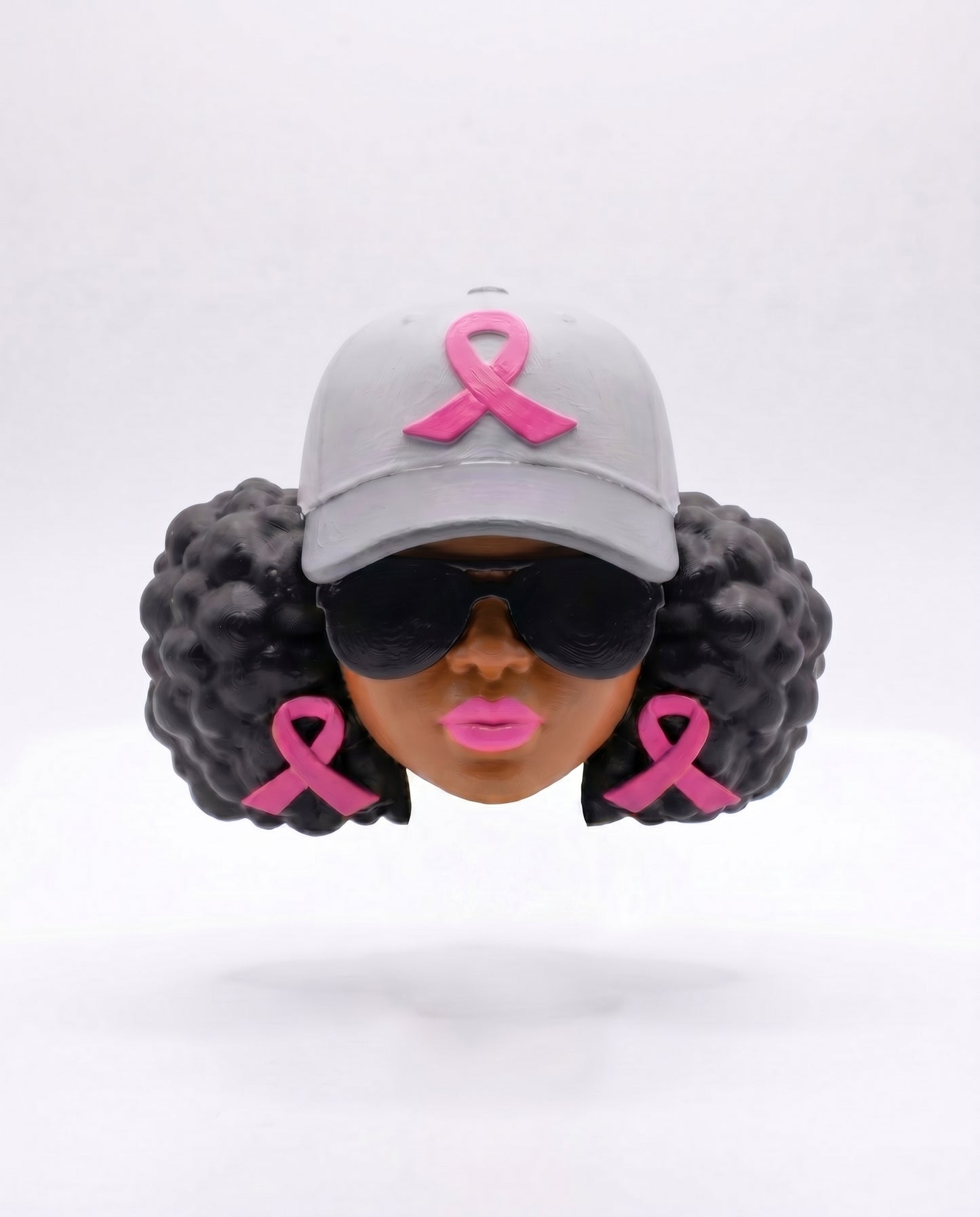 SUPERVALUECHOICE HCSEUA00050  Z-Blank Breast Cancer Awareness Pink Ribbon Lady Resin Blank DIY Paintable Blanks for Brooch