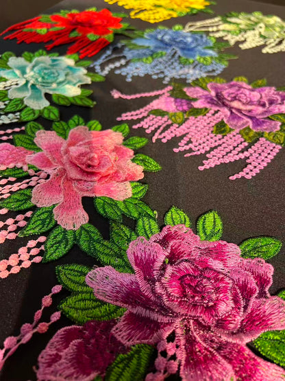SUPERVALUECHOICE HCSEYB00070 Floral Embroidered Fabric Patches