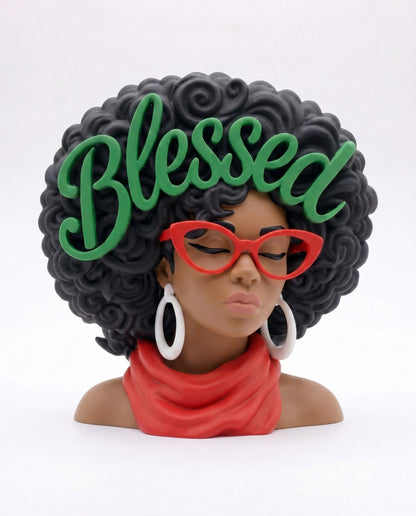 SUPERVALUECHOICE HCSEUA00042  Z- Customizable DIY Retro Scarf Female Sculpture Blank Paintable Accessory Base for Keychains Brooches 2.8" × 2.6" × 1"