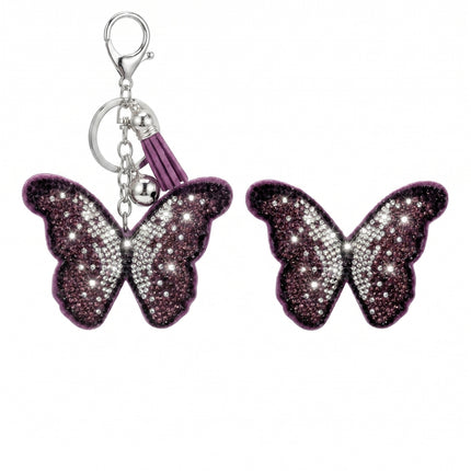 SUPERVALUECHOICE HCSESA00047 Bling Butterfly Brooch Pin & Keyring