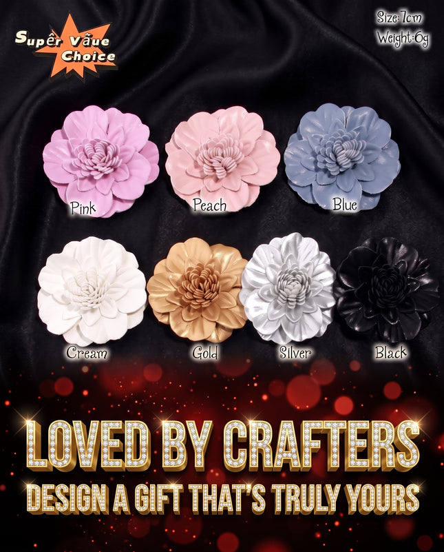 SUPERVALUECHOICE  CHRISTMAS HCSESC00010 2.76″ Colorful Fabric for Camellia Brooch Elegant Retro Cloth Flower for Pins Bag Clothing Decoration Simplicity Women Accessories