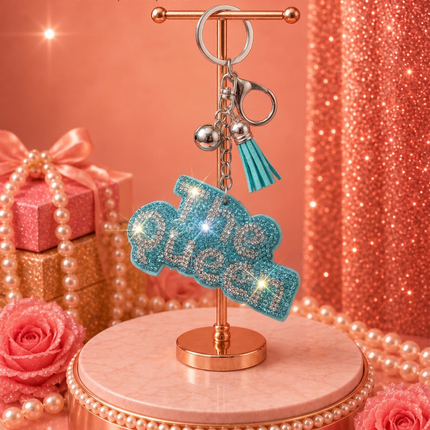 SUPERVALUECHOICE HCSESA00045 Sparkly Rhinestone The Queen Keychain&Brooch