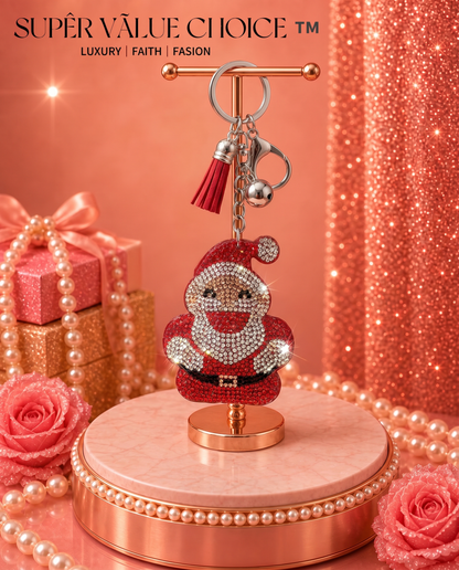 SUPERVALUECHOICE HCSESA00043 Crystal Christmas Series Keychain & Brooch