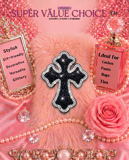 SUPERVALUECHOICE HCSESA00024 Rhinestone Cross Keychain & Brooch