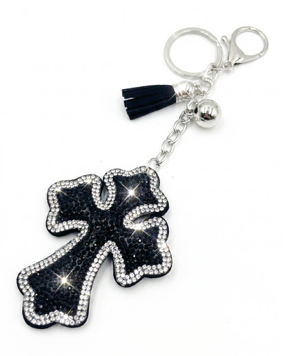 SUPERVALUECHOICE HCSESA00024 Rhinestone Cross Keychain & Brooch