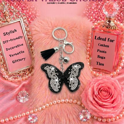 SUPERVALUECHOICE HCSESA00047 Bling Butterfly Brooch Pin & Keyring