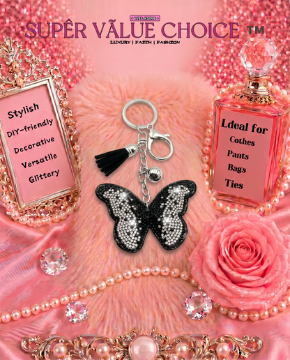 SUPERVALUECHOICE HCSESA00047 Bling Butterfly Brooch Pin & Keyring