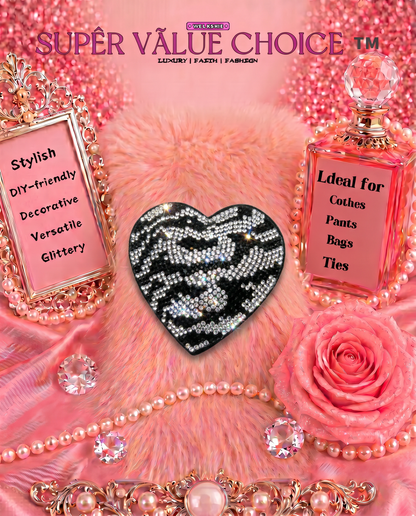 SUPERVALUECHOICE HCSESA00044 Sparkly Rhinestone Heart Bow Keychain Brooch
