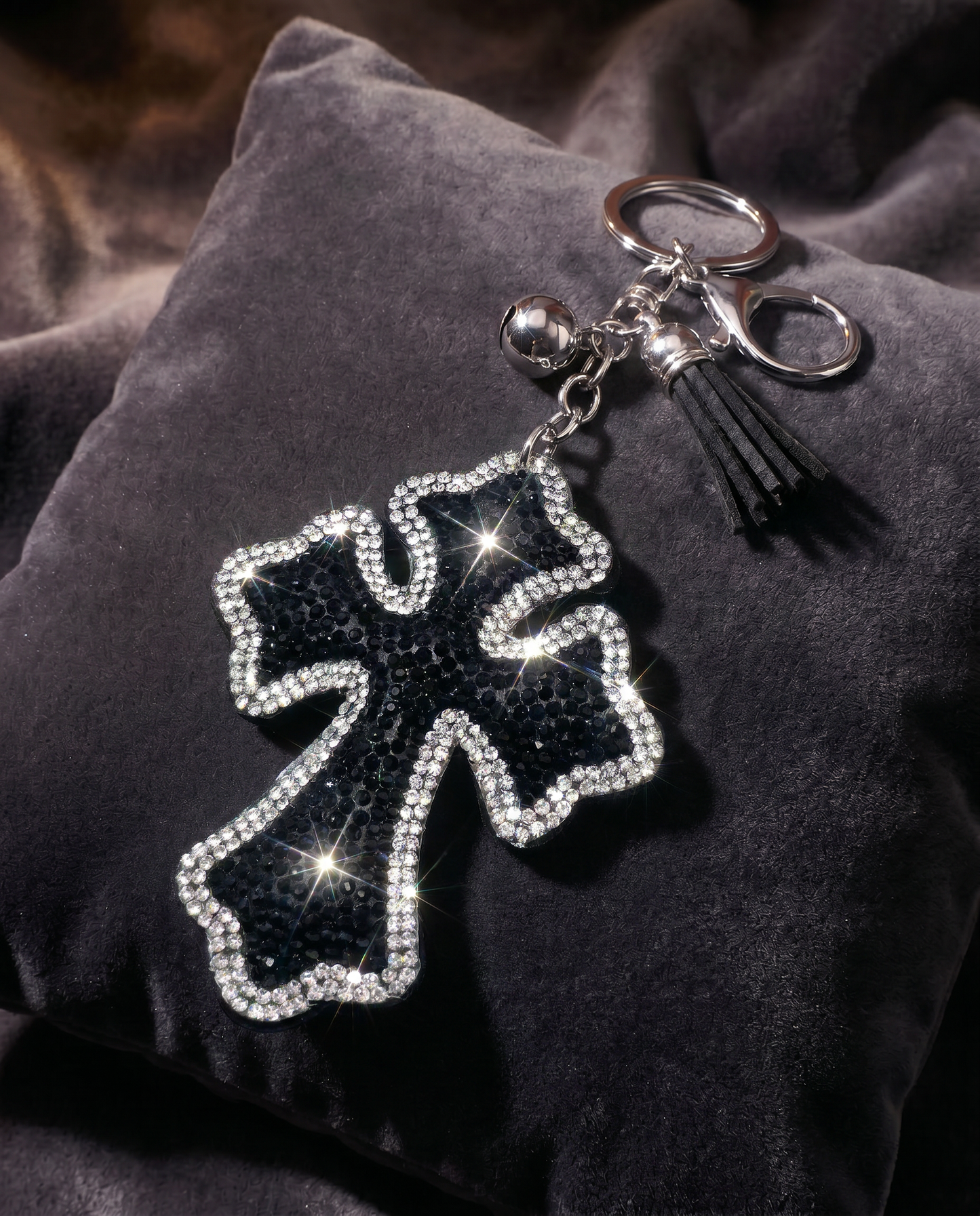 SUPERVALUECHOICE HCSESA00024 Rhinestone Cross Keychain & Brooch