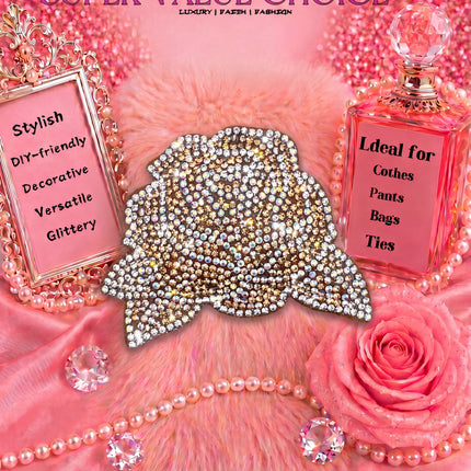SUPERVALUECHOICE HCSESA00038 Sparkly Rhinestone Rose Keychain & Brooch