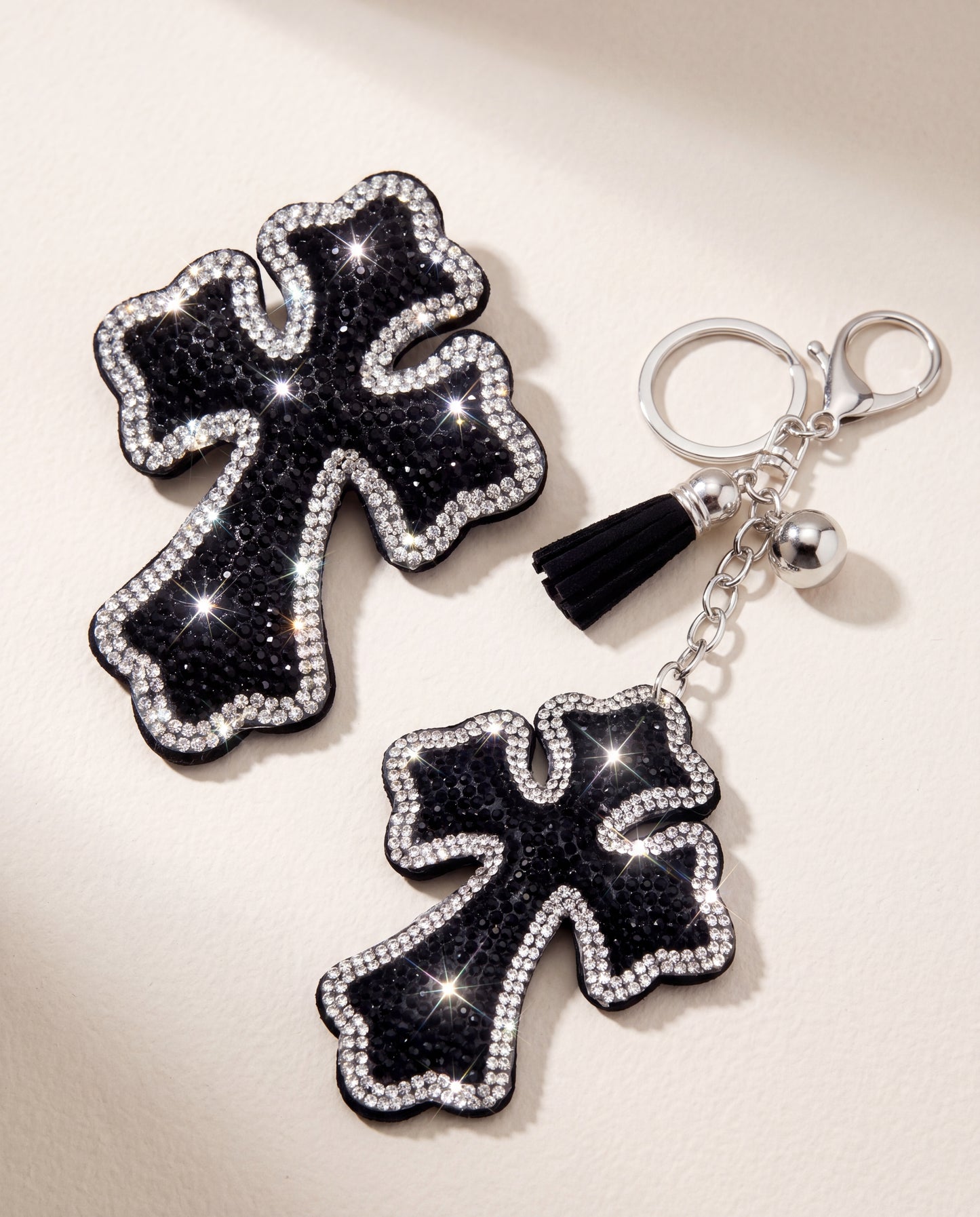 SUPERVALUECHOICE HCSESA00024 Rhinestone Cross Keychain & Brooch
