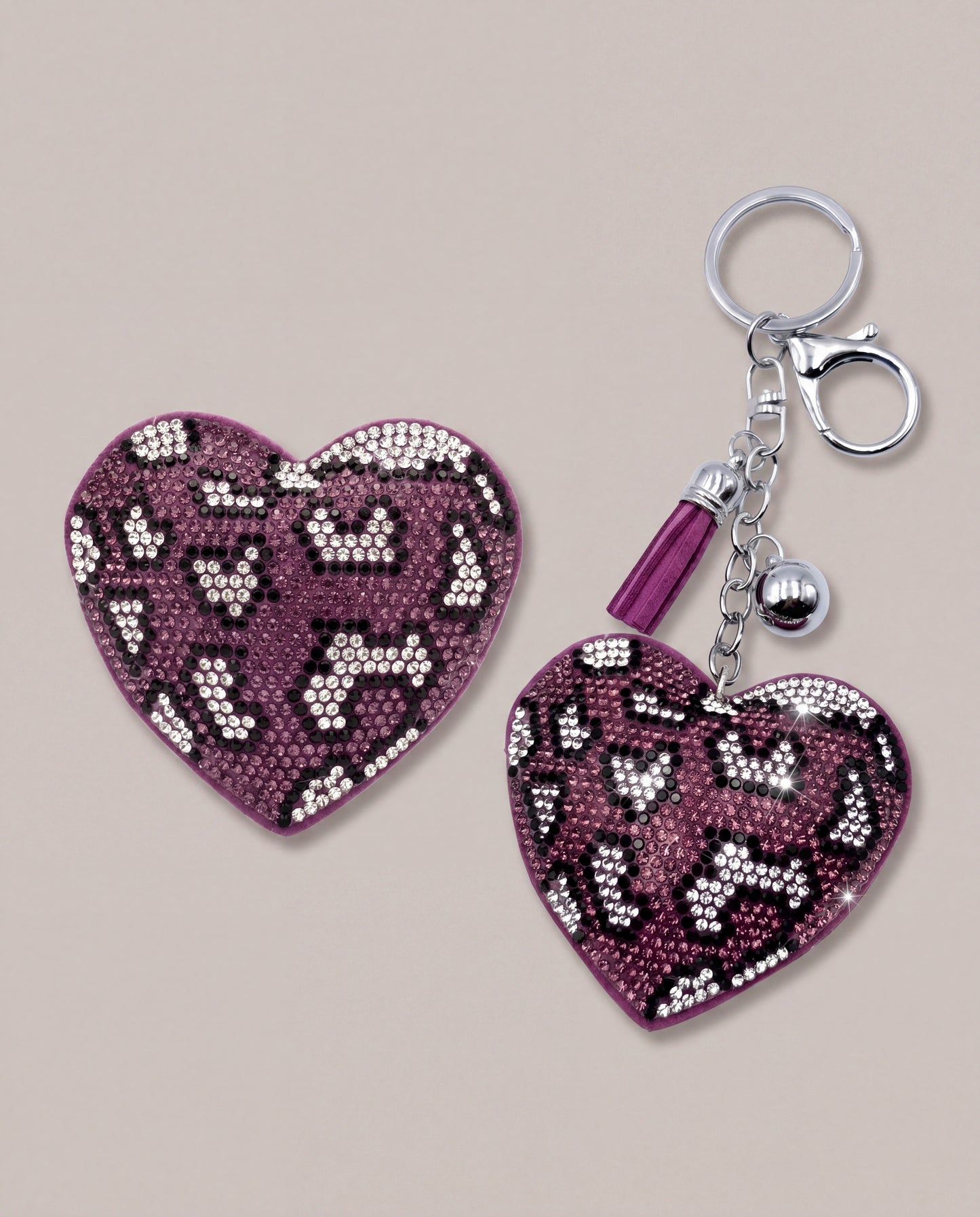 SUPERVALUECHOICE HCSESA00029 Crystal Heart Keychain and Brooch