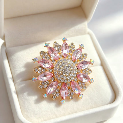 SUPERVALUECHOICE HCSESA00096 Sparkling Rhinestone Lapel Brooches 1.61" × 1.61"