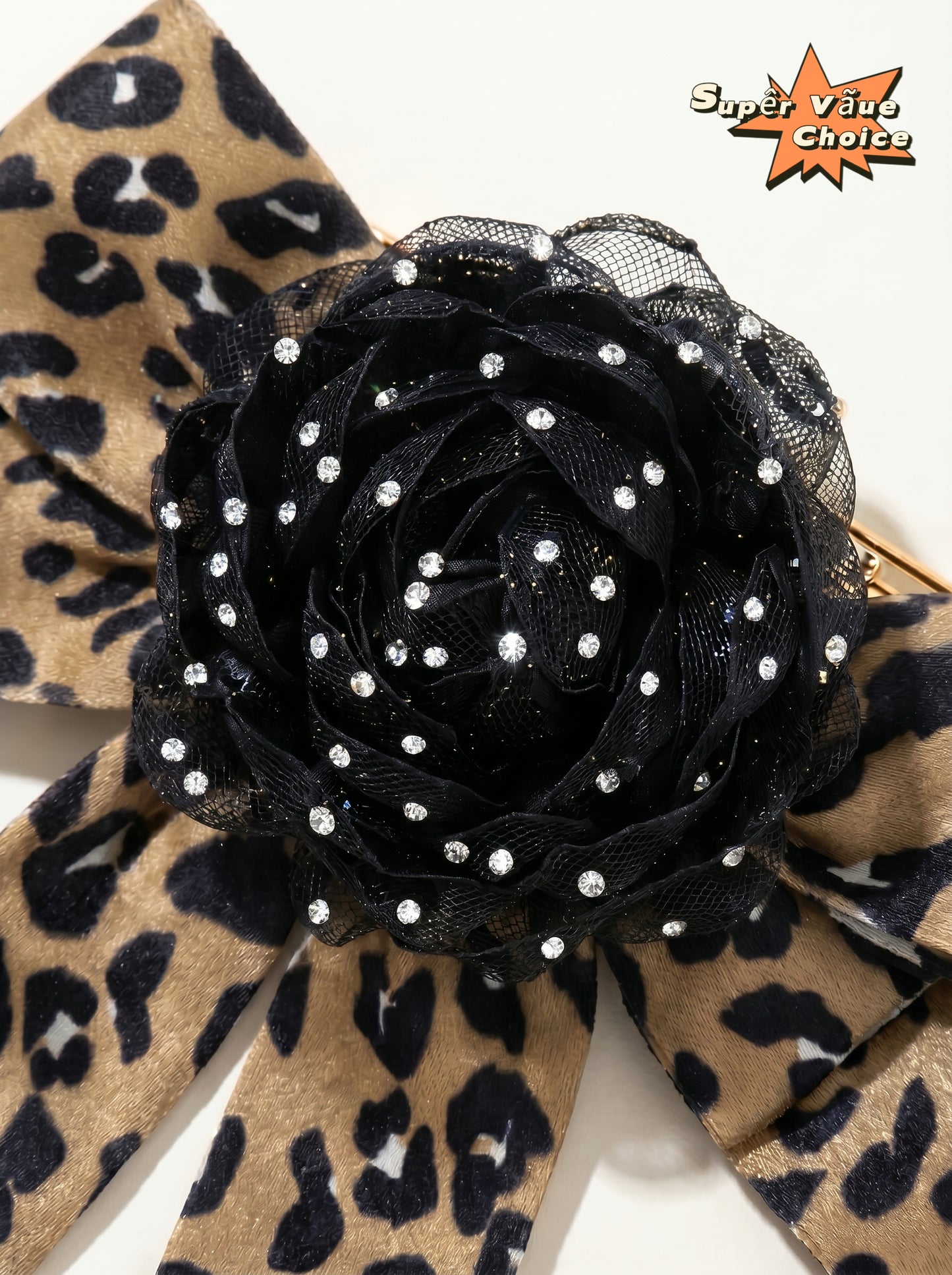 SUPERVALUECHOICE HCSESA00002 Leopard-Print Flower Brooch