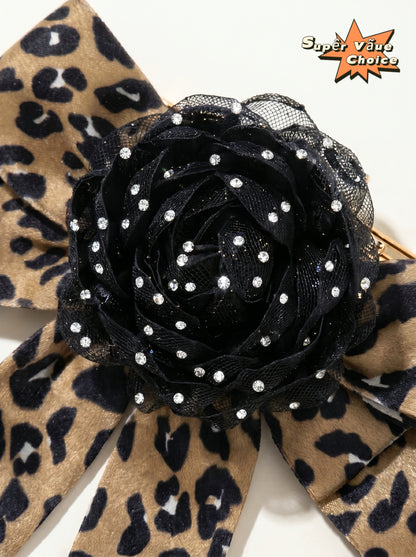 SUPERVALUECHOICE HCSESA00002 Leopard-Print Flower Brooch