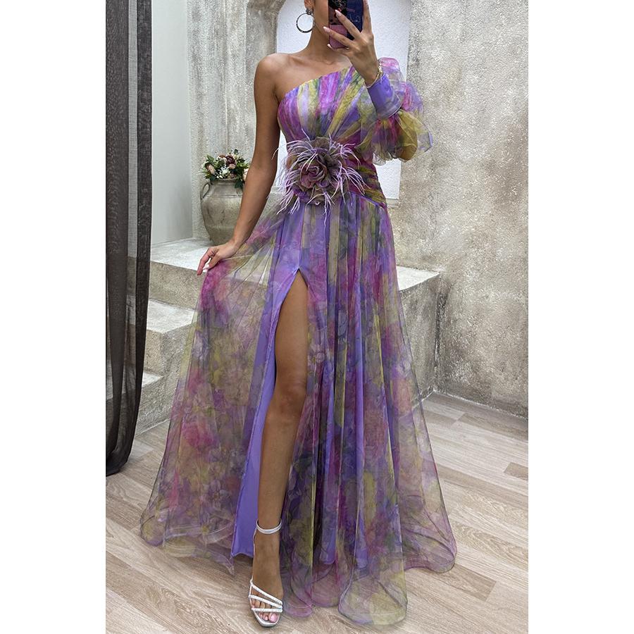 SVCD000028 Casual and fashionable party mesh off-the-shoulder dress on Instagram