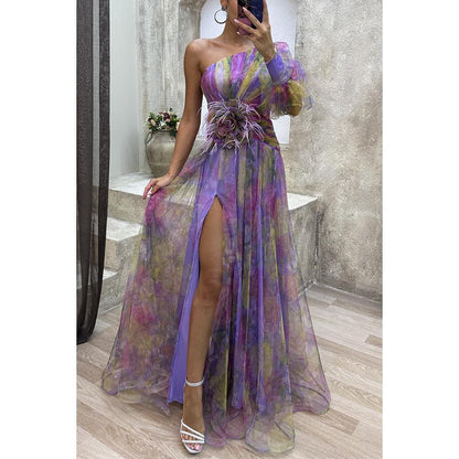 SVCD000028 Casual and fashionable party mesh off-the-shoulder dress on Instagram