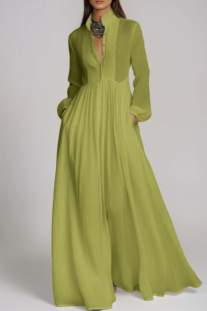 SUPERVALUECHOICE HCSEAA00012 Plunge Ruch Maxi Dress