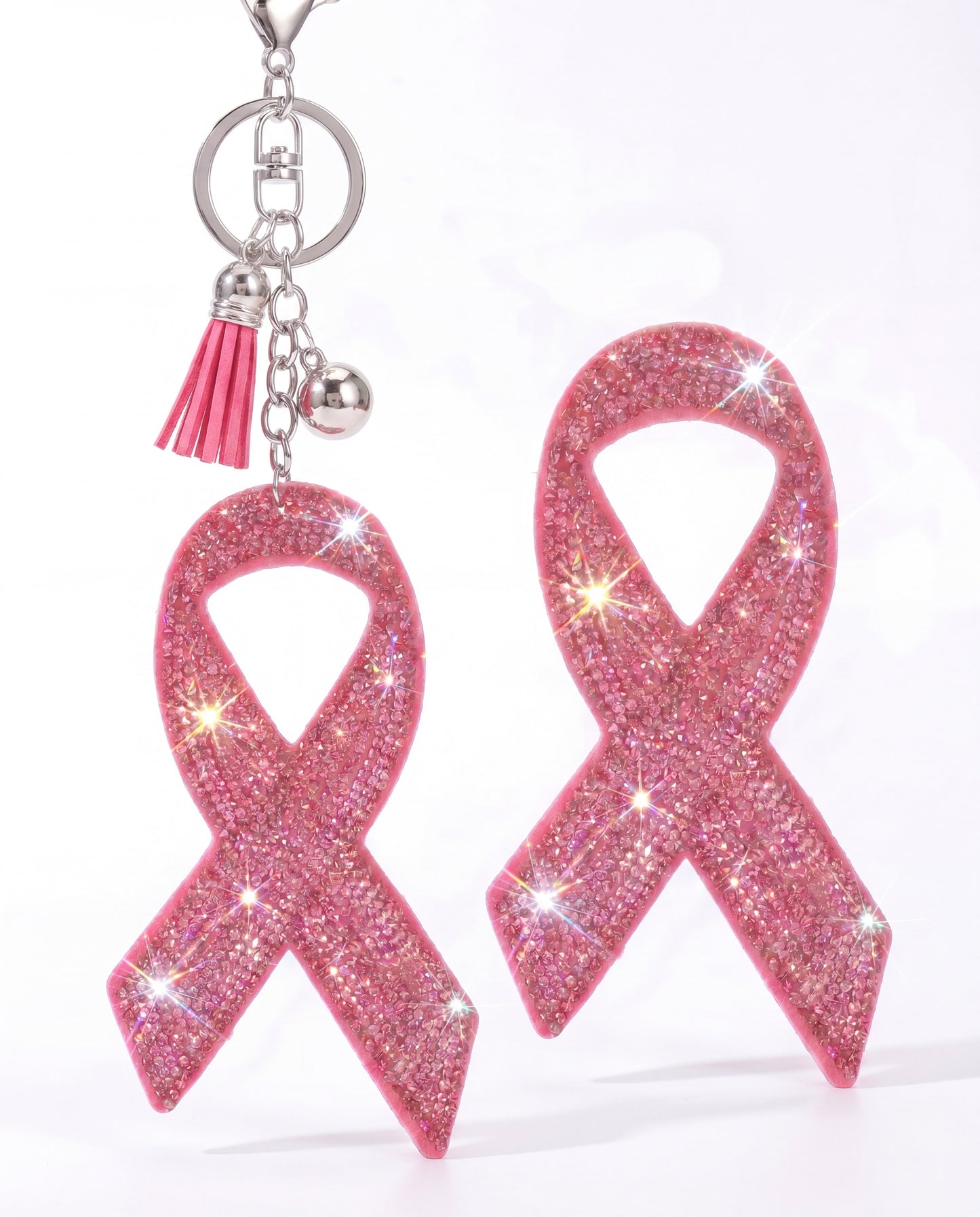 SUPERVALUECHOICE HCSESA00048 Sparkly Rhinestone Ribbon Keychain Brooch