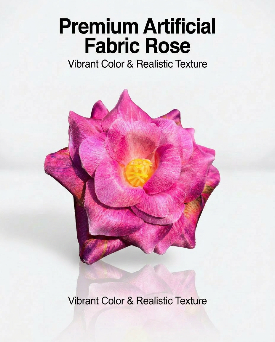 SUPERVALUECHOICE HCSERA00001 Premium Fabric Artificial Rose Flower , DIY Craft Rose Patches for Brooch Making, Clothing, Hat & Hair Accessory Decoration