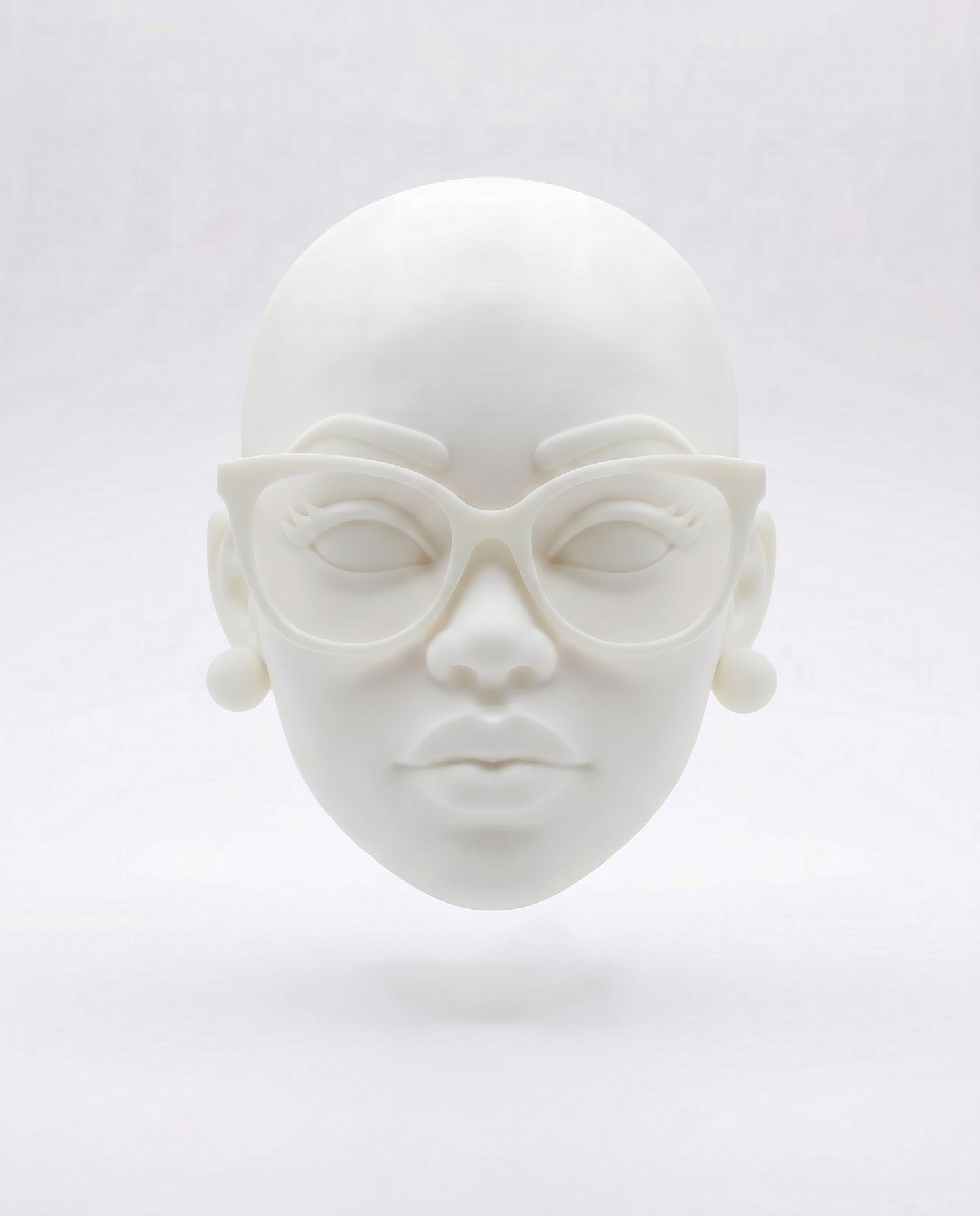SUPERVALUECHOICE HCSEUA00045  Z-Custom Color DIY Round Glasses Lady Head Resin Blank Dual Use Charm for Keyring Brooch Supplies 2" × 2.5" × 0.6"