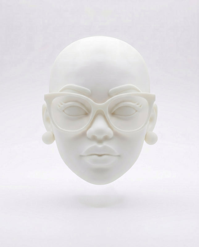 SUPERVALUECHOICE HCSEUA00045  Z-Custom Color DIY Round Glasses Lady Head Resin Blank Dual Use Charm for Keyring Brooch Supplies