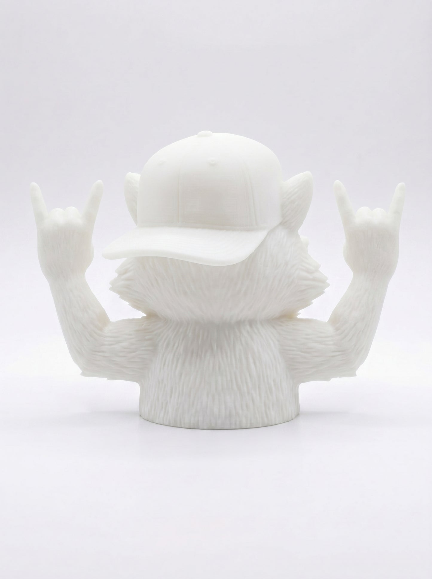 SUPERVALUECHOICE HCSEUA00019 Y-Customizable Unpainted Cool Tongue Out Hip Hop Wolf Figurine Base, DIY Handcraft Supplies for Keychains Brooches