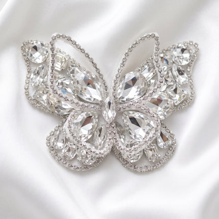 SUPERVALUECHOICE HCSEYD00042 Handmade Rhinestone Applique, Crystal Beaded Patch for Wedding Dress, Evening Gown, Costume DIY Sew On Embellishment