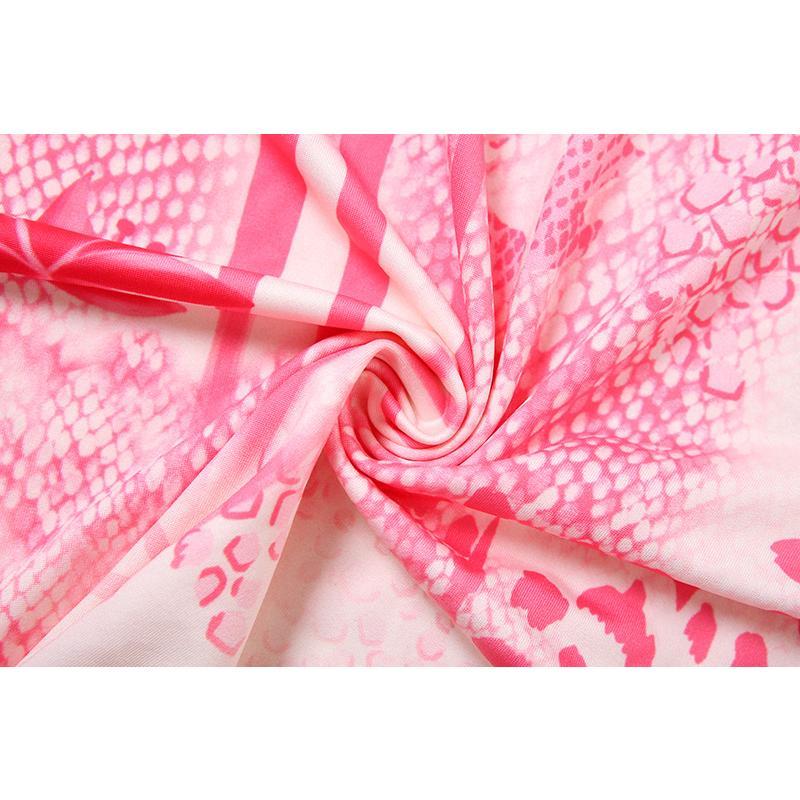 SVCD000043 Women's sexy pearl chain halter top and printed skirt set