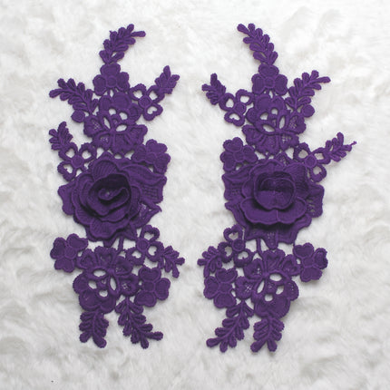 SUPERVALUECHOICE HCSEYB00136 Pair of Floral Embroidery Patches Matching Set