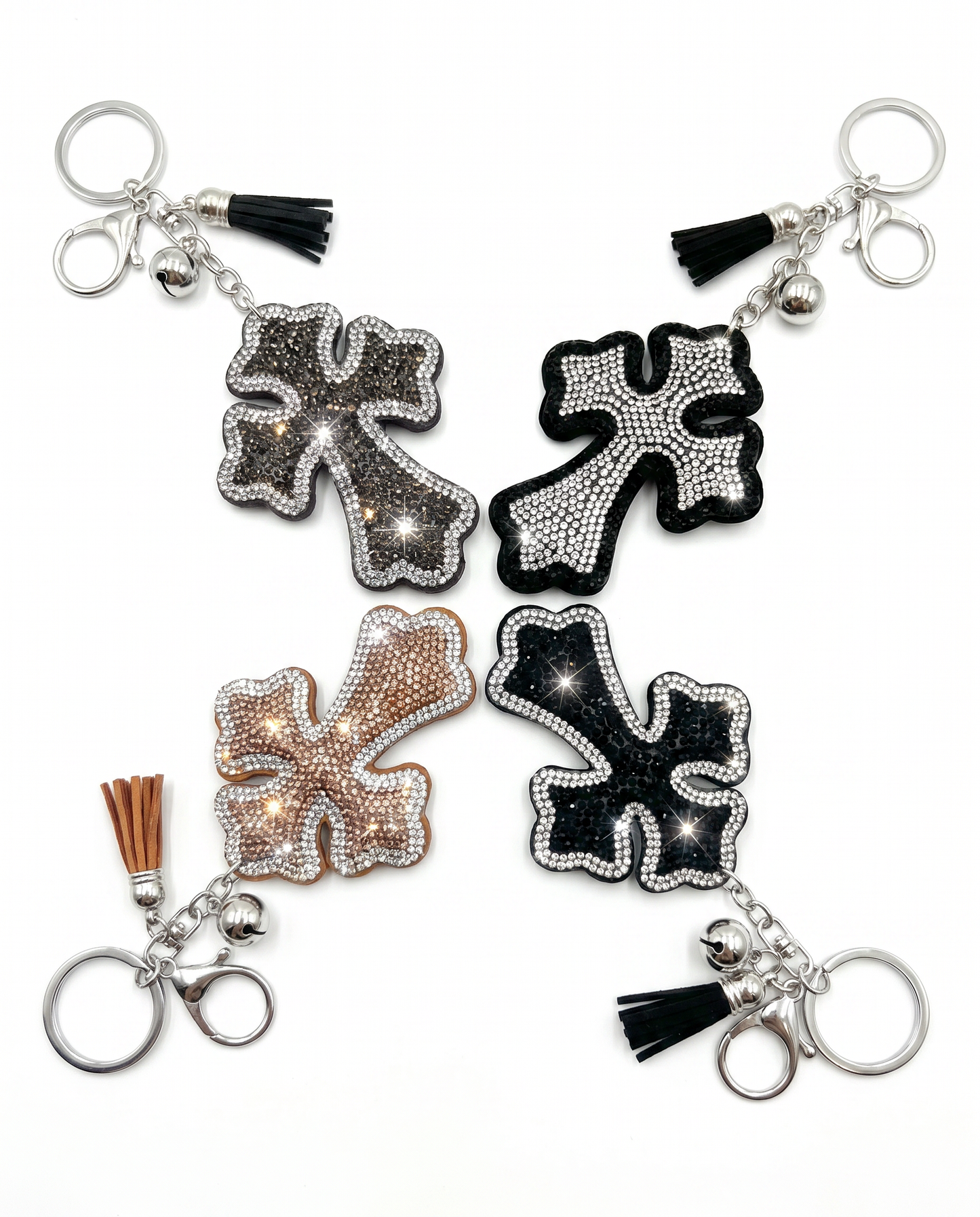 SUPERVALUECHOICE HCSESA00024 Rhinestone Cross Keychain & Brooch