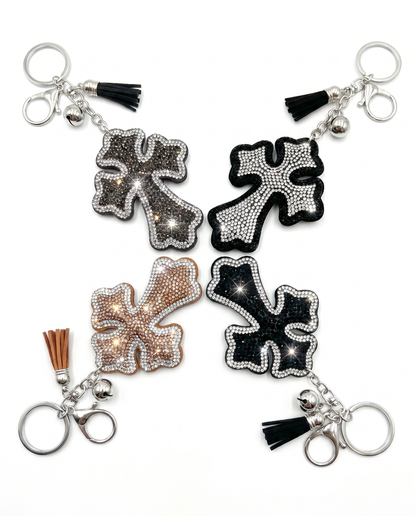 SUPERVALUECHOICE HCSESA00024 Rhinestone Cross Keychain & Brooch
