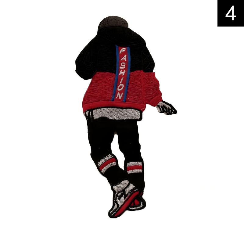 SUPERVALUECHOICE HCSEYSB00106 Stylish Cartoon Fashion Girl Embroidered Iron On Patches Clothing DIY Decor Appliques