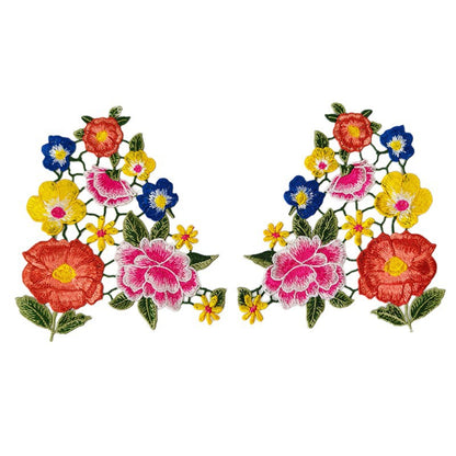 SUPERVALUECHOICE HCSEYB00062 Pair of Floral Embroidery Patches Matching Set