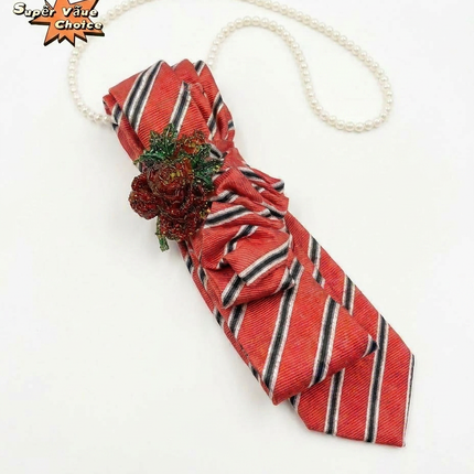 SUPERVALUECHOICE HCSEZA00038 Red and black striped tie