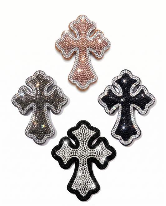 SUPERVALUECHOICE HCSESA00024 Rhinestone Cross Keychain & Brooch