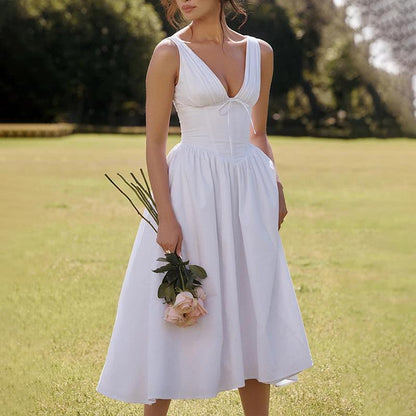 SVCD000005 Summer fashion women's wear, elegant and fashionable, backless printed halter dress, sexy European and American style dress