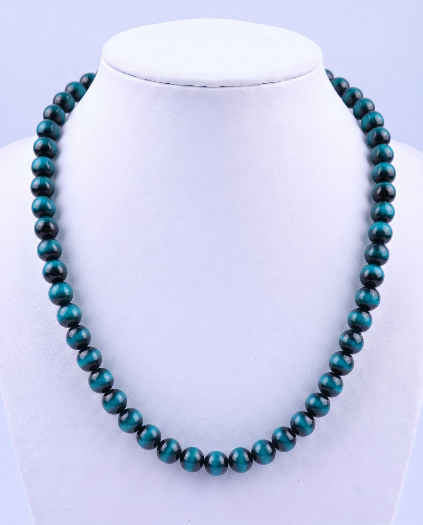 SUPERVALUECHOICE HCSEN00003 0.31 Inch Round Cat Eye Bead Single Strand Necklace 16 Inch With 6 Inch Extender 15 Colors Collarbone Beaded Chain Jewelry For Women