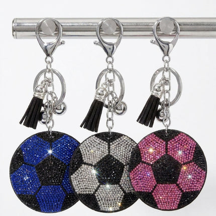 SUPERVALUECHOICE HCSESA00064 Rhinestone Soccer Ball Keychain & Brooch