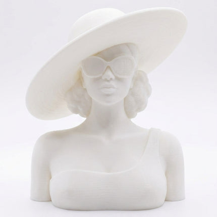 SUPERVALUECHOICE HCSEUA00008 Y-Paint Your Own Elegant Sun Hat Lady Resin Mold Blank, DIY Accessory Blanks for Brooch Keychain Charms 2" × 3" × 1.8"