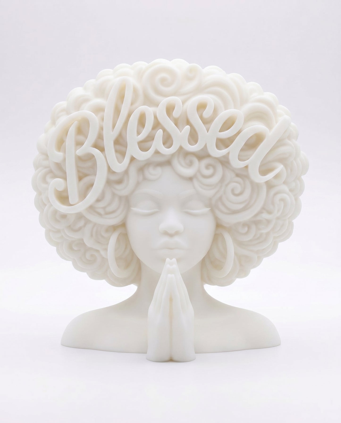 SUPERVALUECHOICE HCSEUA00038  Z-DIY Paintable Rainbow Afro Woman Resin Blank, Custom Color Craft Blanks for Brooch & Keychain Making 2.8" × 2.6" × 1"