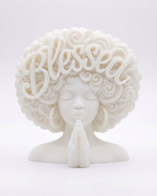 SUPERVALUECHOICE HCSEUA00038  Z-DIY Paintable Rainbow Afro Woman Resin Blank, Custom Color Craft Blanks for Brooch & Keychain Making 2.8" × 2.6" × 1"