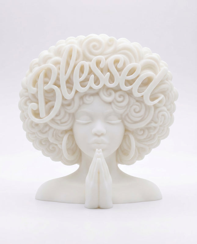 SUPERVALUECHOICE HCSEUA00038  Z-DIY Paintable Rainbow Afro Woman Resin Blank, Custom Color Craft Blanks for Brooch & Keychain Making